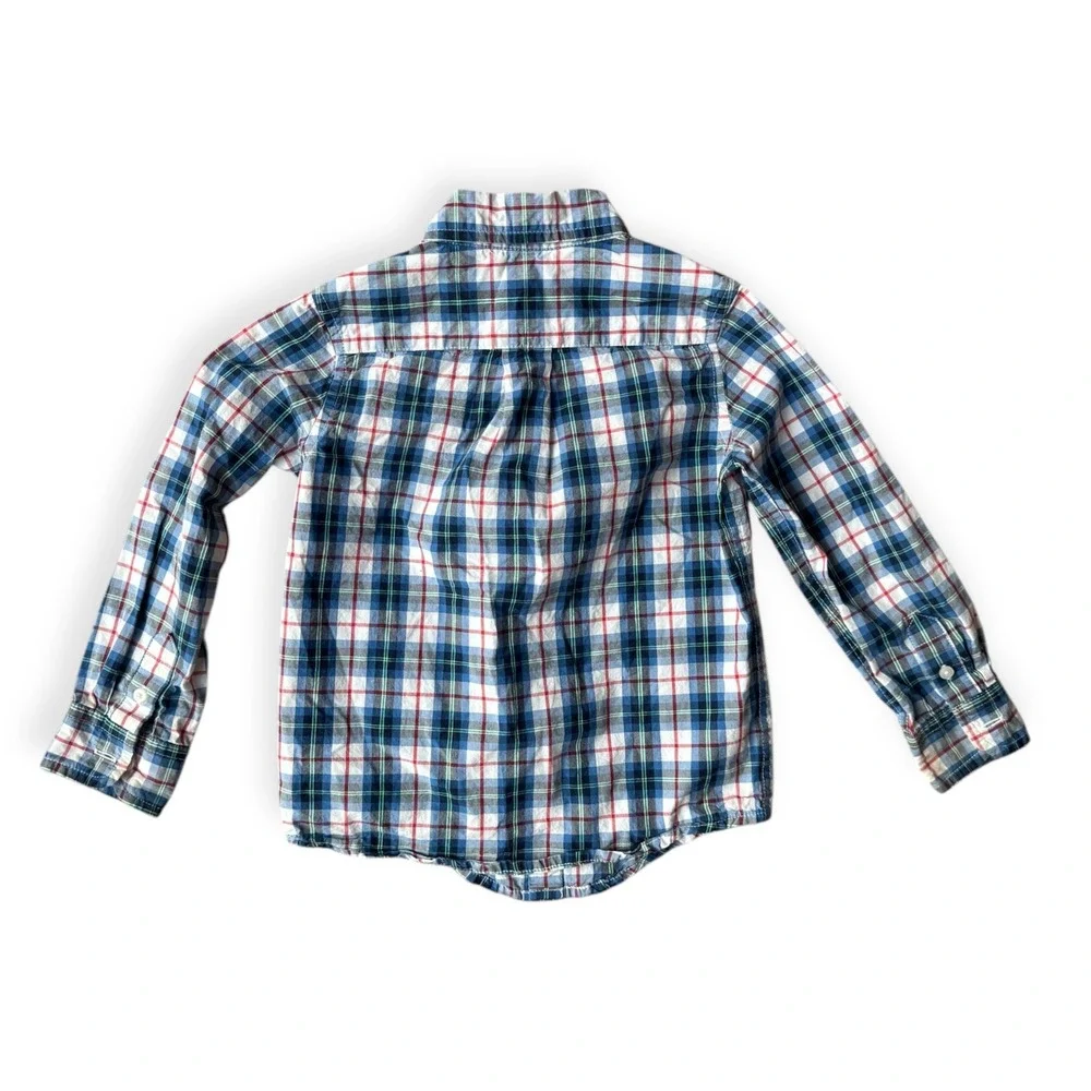 Janie and Jack Boys‎ Plaid Button Down Shirt Size 3 Long Sleeve
